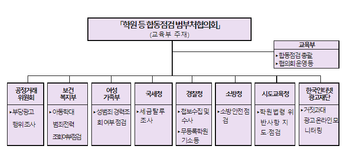 사교육 불법행위에 대한 관계부처 합동점검 실시_교육부 사교육 불법행위에 대한 관계부처 합동점검 실시_교육부