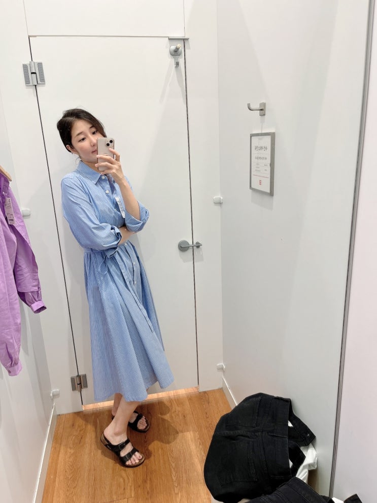  내돈내산_ 유니클로 신상 여자원피스, 블라우스, 남자가디건 추천& 피팅