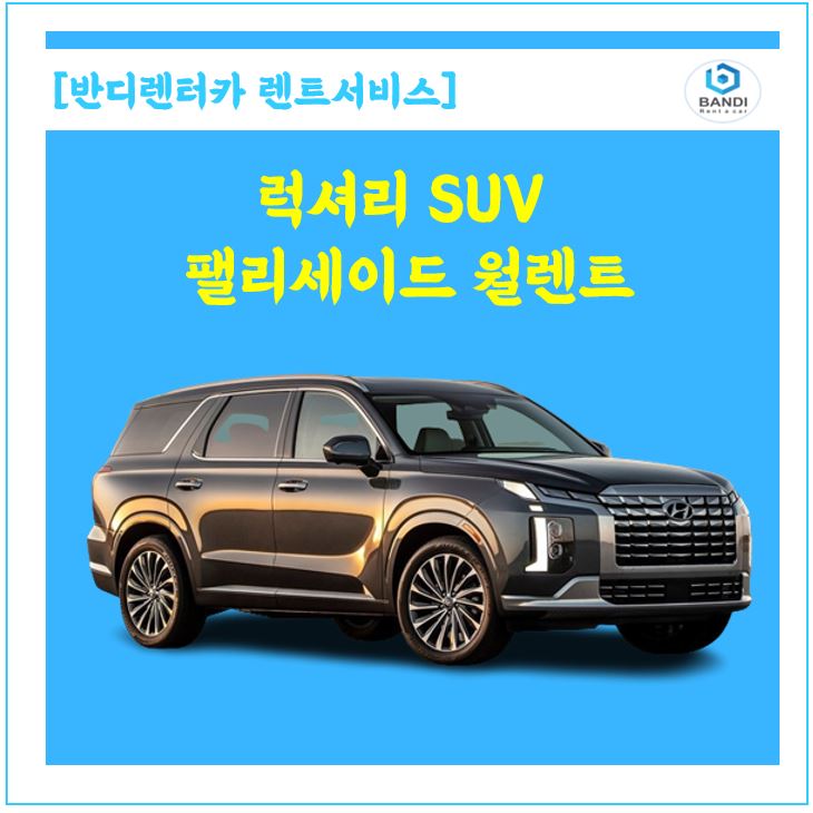  비싼 만큼 좋은 차 럭셔리 SUV 팰리세이드 월렌트 정보 안내드려요