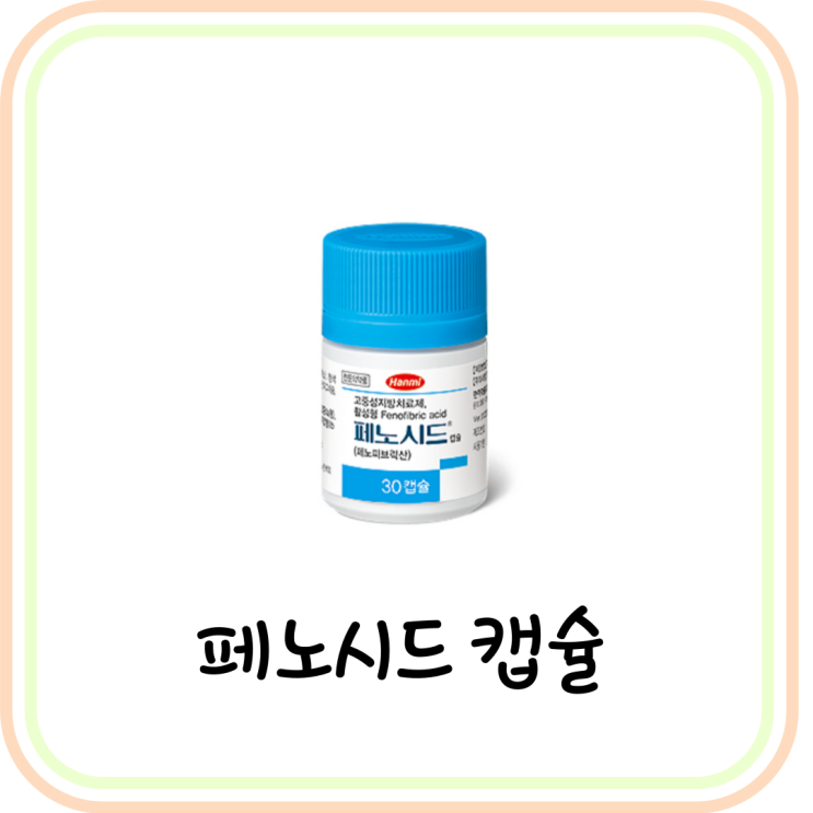  [이상지질혈증 치료제] 페노시드 캡슐 효능/성분/부작용 (# 페노피브레이트)
