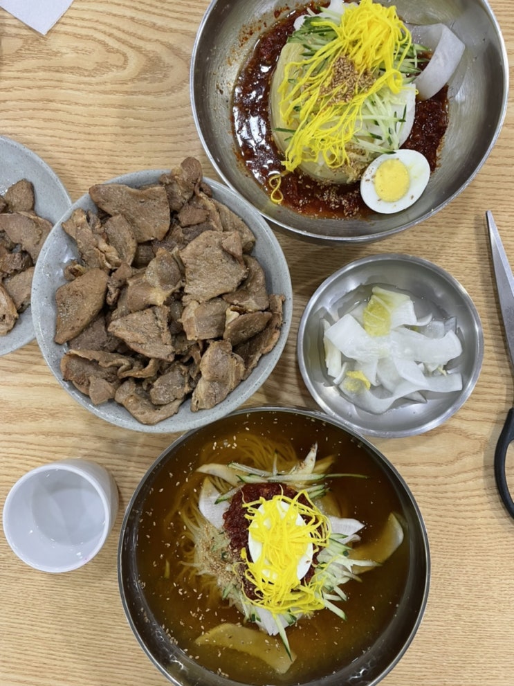  [대전] 대전밀면 ) 판암동 대전 밀면 본점 / 밀면 시키면 석쇠 구이가 함께 나오는 밀면 맛집