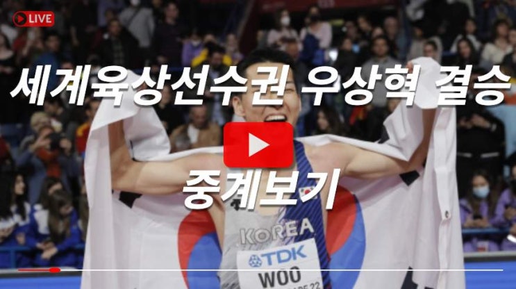 2022 세계육상선수권대회 <b>우상혁</b> 경기 중계 일정 결승 <b>금메달</b>... 