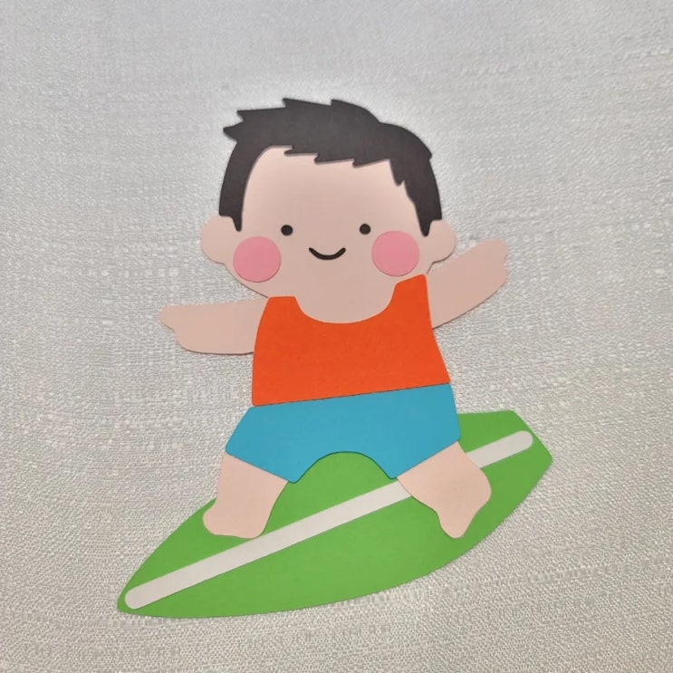  서핑보드 여름 환경판 유치원 어린이집 무료 도안 나눔 꽃진쌤