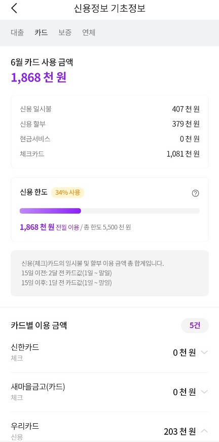  패스(PASS)에서도 확인 가능한 나의 카드 사용, 대출 현황은?