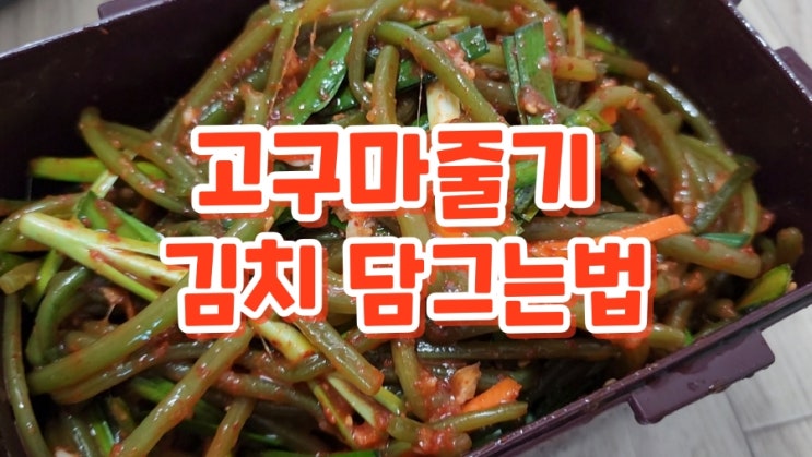  고구마줄기 김치 담그는법 / 건강에 좋은 고구마줄기 효능