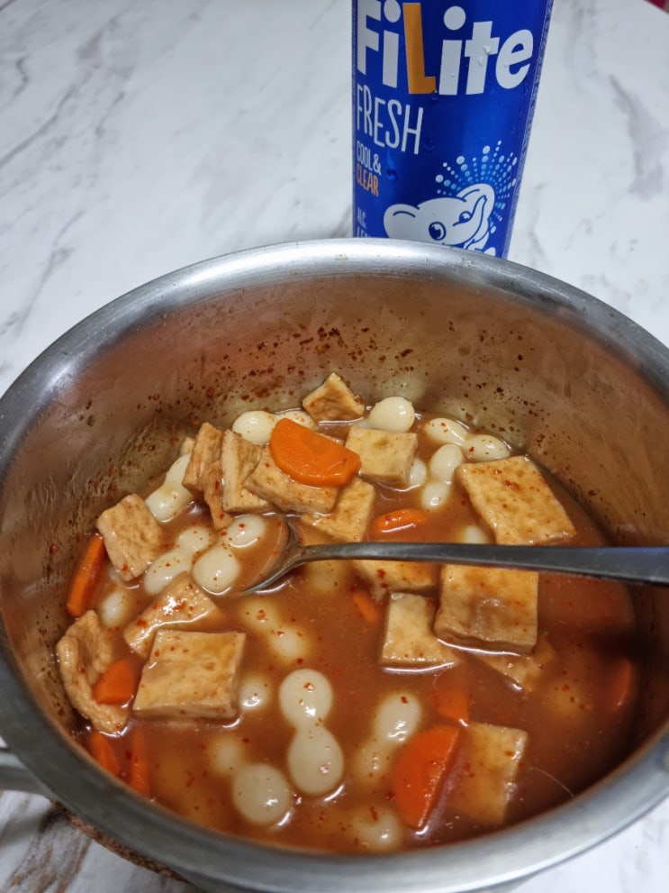  오랜만에 만들어먹은 냄비 떡볶이