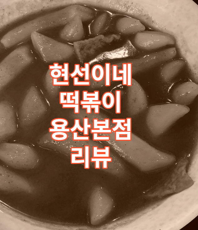  현선이네 떡볶이 용산본점 솔직 리뷰 / 튀김 / 순대 / 김밥
