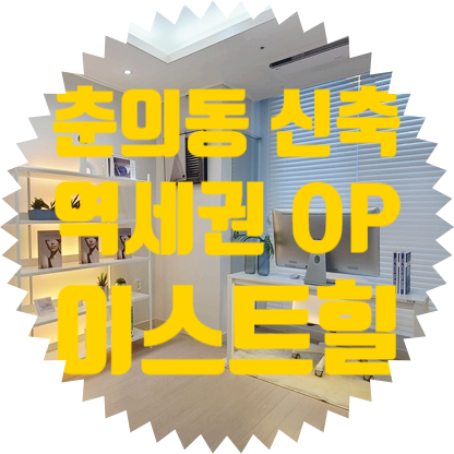  춘의동 1.5룸 신축 OP 이스트힐 자취생들의 꿈의 집 최저실입주금