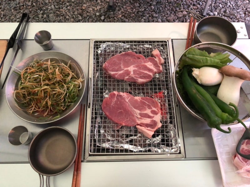 스노우피크 igt테이블에 딱 맞는 네이처하이크 바베큐그릴 화로대 실사용 후기 구입방법