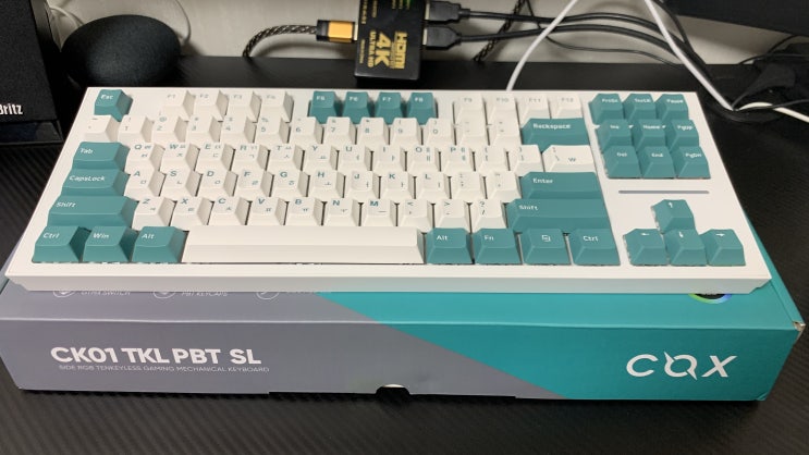  저소음 기계식 키보드 사무실용 추천 제품 COX CK01 TKL PBT SL 내돈내산 구입 사용 후기(저소음 백축)