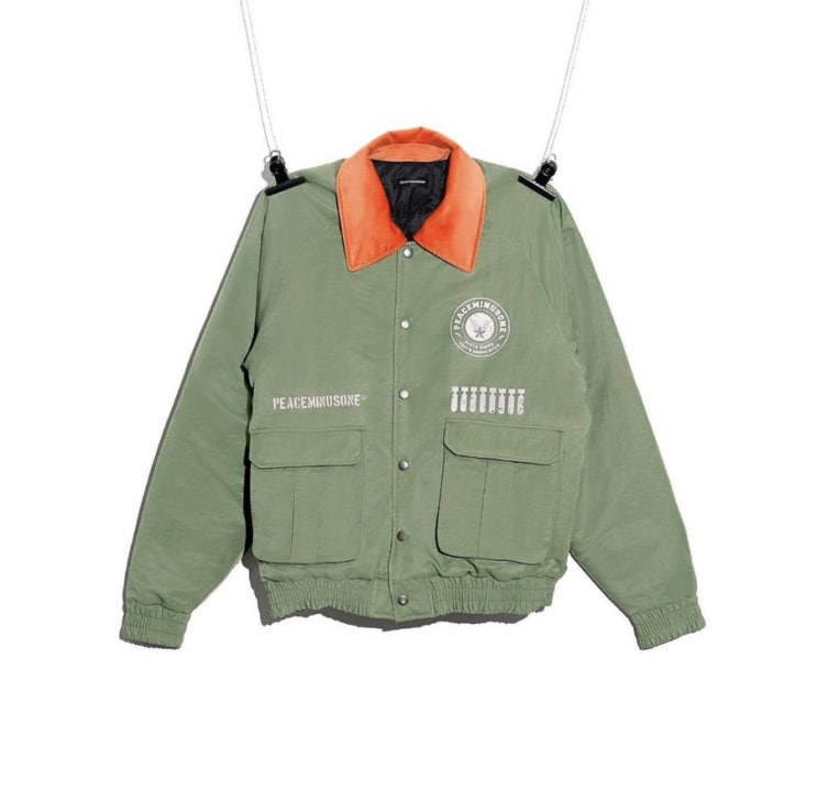  PEACEMINUSONE PMO BOMBER JACKET #1 "Sage Green"