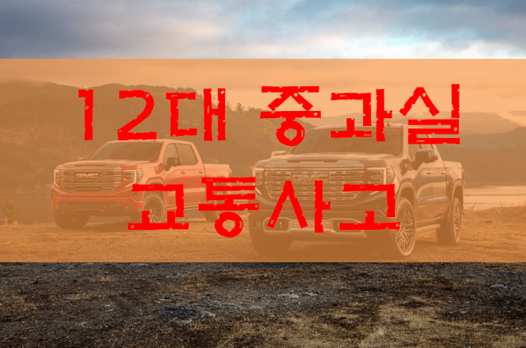  12대 중과실 총정리 - 교통사고, 종류, 처벌