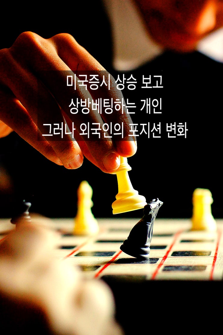  미국증시 상승을 보고 상방에 베팅하는 개인 그러나 외국인은 변화 중