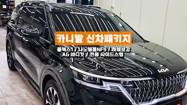  인천 카니발 썬팅 오로라 블랙펄  AG프론트립 전동사이드스텝 일체형 등 한번에!