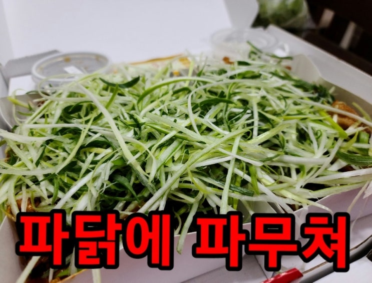  [1년 전 오늘] 거제고현 파닭에파무쳐 파채의 양이 엄청나네요. 파닭맛집