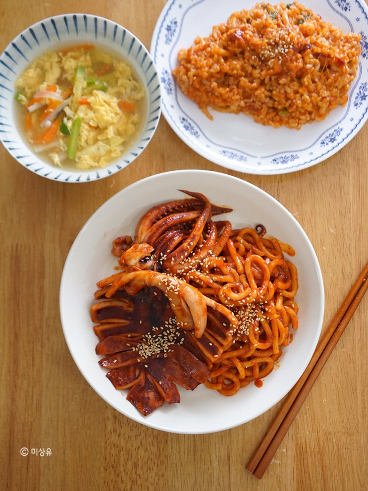  오징어볶음 간단히 만들기, 맛집비책 팔당오징어