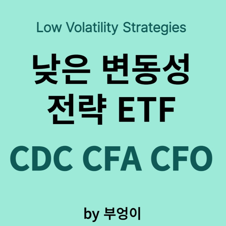 저변동성 전략 미국 ETF 추천 - CDC, CFO, CFA (변동성 가중, 빅토리 캐피털, 월배당)