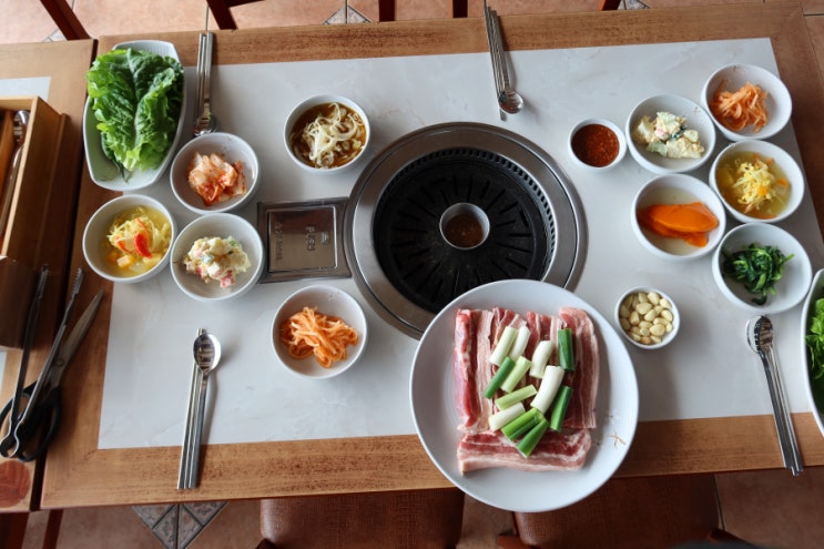  제주도루프탑식당 서귀포흑돼지명가 야외 뷰맛집