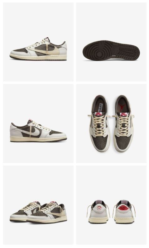  나이키 드로우 나이키x트레비스스캇 리버스 모카 에어 조던1 로우  [NIKE x Travis Scott]