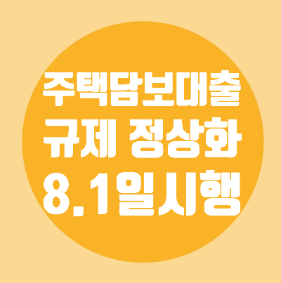  금융위원회/가계대출/규제/합리화/8.1일 즉시 시행