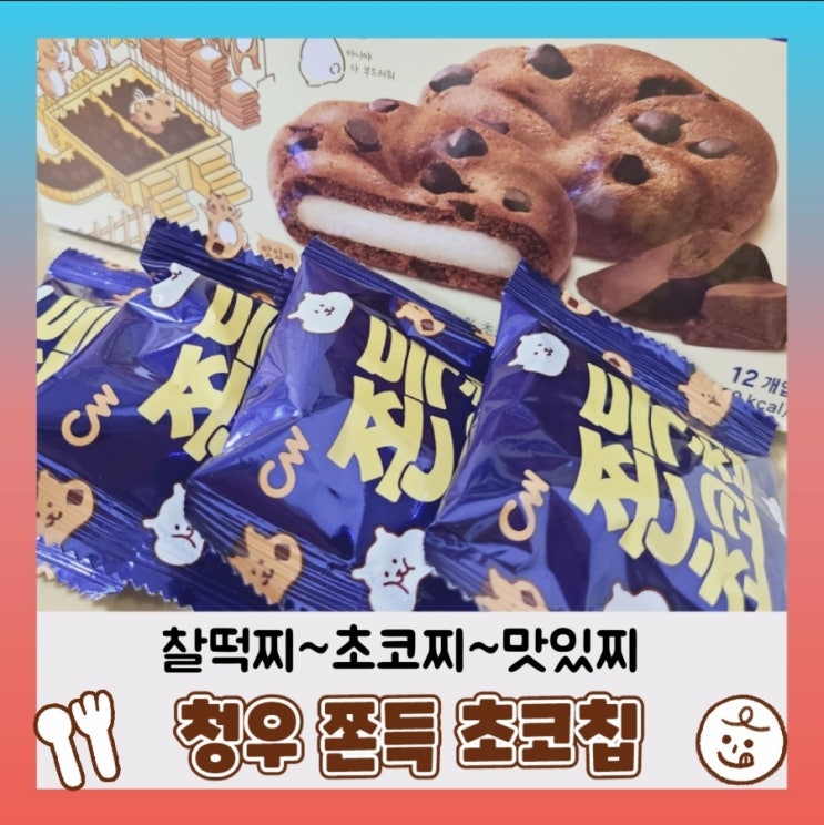 [내돈내산] 청우 쫀득 초코칩 한 봉지 칼로리는~