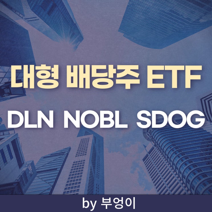 미국 대형 배당주 ETF - DLN, NOBL, SDOG 추천 (배당 성장주) 미국 대형 배당주 ETF - DLN, NOBL, SDOG 추천 (배당 성장주)