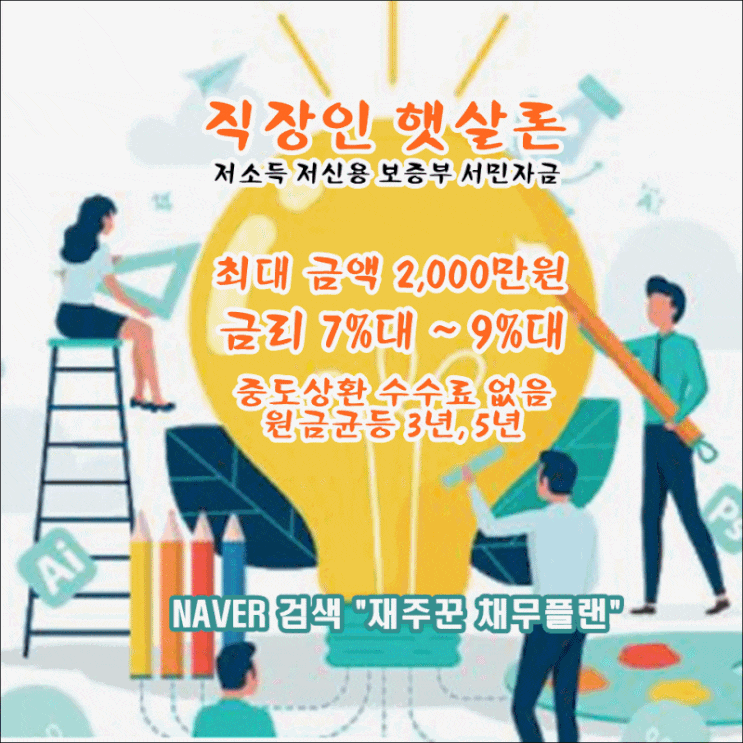  서민금융진흥원 보증부 직장인 햇살론 조건 정리