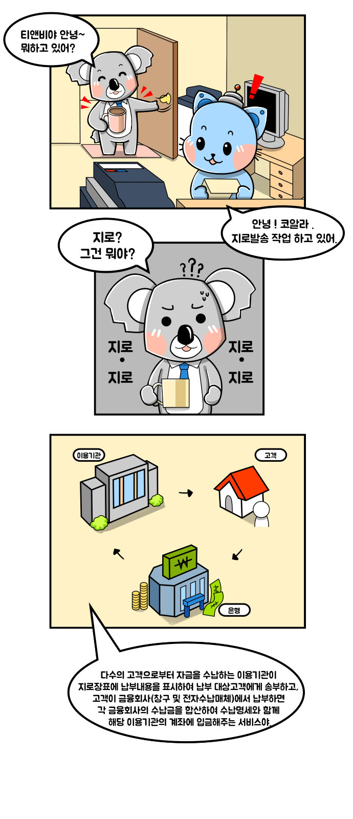  금융결제원 지로개설에 대한 이해 ( 웹툰)