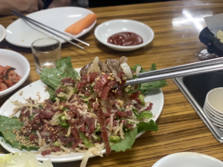  [동대문] 백제정육점, 신비로운? 차돌 육회쌈 맛집