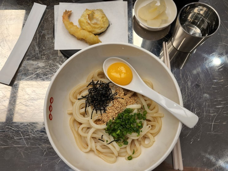  광화문역 세종문화회관 가성비 좋은 혼밥 맛집 '우동 스테이션' 방문 리뷰 (붓카케, 가마타마 시식)