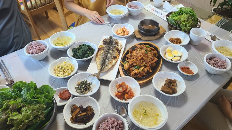 함덕맛집 들녘에 함덕중학교 바로 옆 집바같은 정식 만원