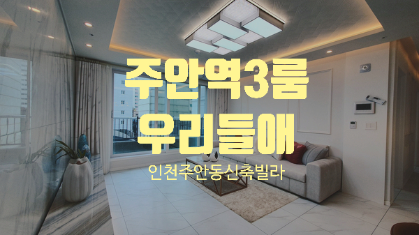  인천 미추홀구 주안동 주안역 더블역세권 3룸 신축빌라 우리들애