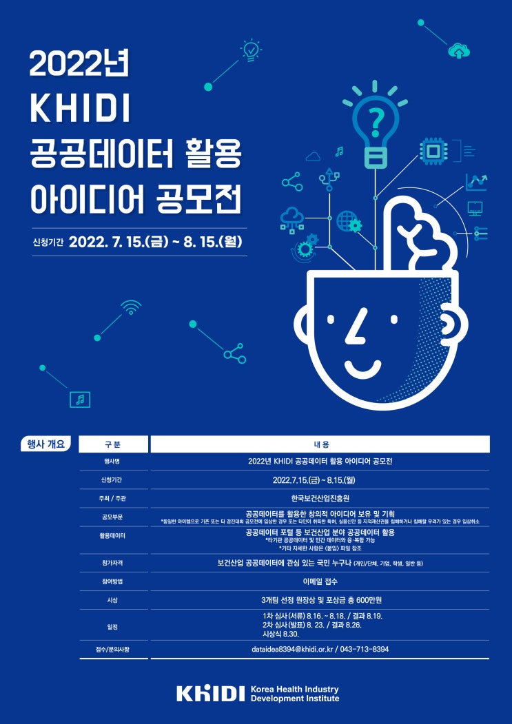  2022년 KHIDI 공공데이터 활용 아이디어 공모전 -