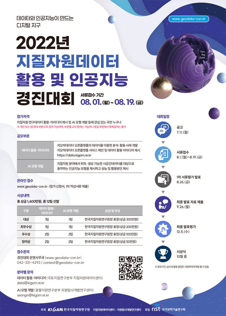  2022년 지질자원데이터 활용 및 인공지능 경진대회공모전