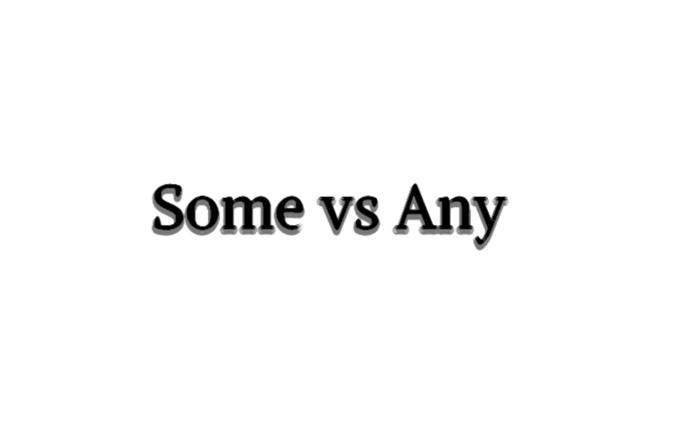 기초 영어 : 수량사 Some vs Any 의 차이