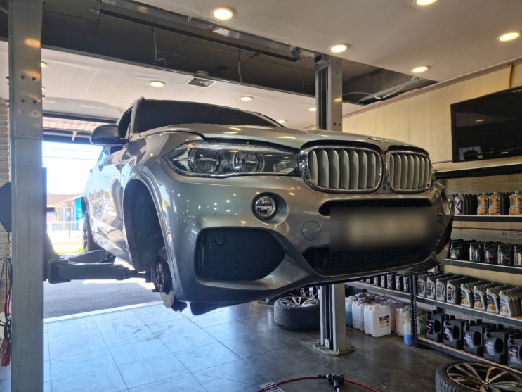  BMW X5 에어단지교환 , 브레이크 패드교환 , 브레이크 디스크연마