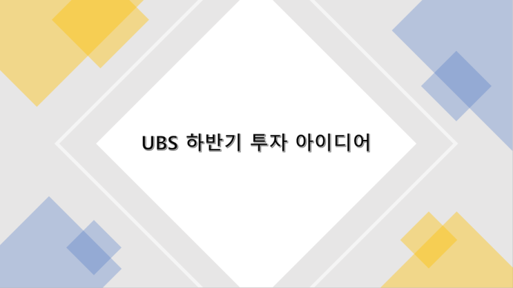  UBS 하반기 주식 아이디어(IT, Healthcare, Consumer)
