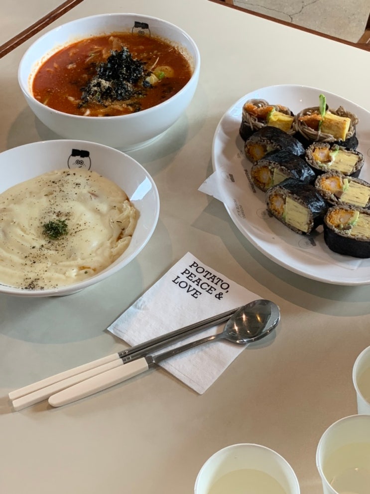 [강릉맛집] 애견동반카페&메밀김밥맛집 - 감자유원지