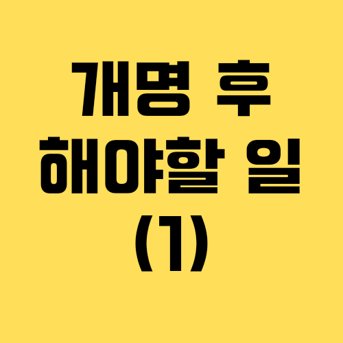  개명 후 할일(1) 온라인 방법 위주 - 개명신고서 제출 / 신분증 신청 / 임시신분증 / 인감 변경 / 나이스 본인인증 / U+ 통신사 명의 변경