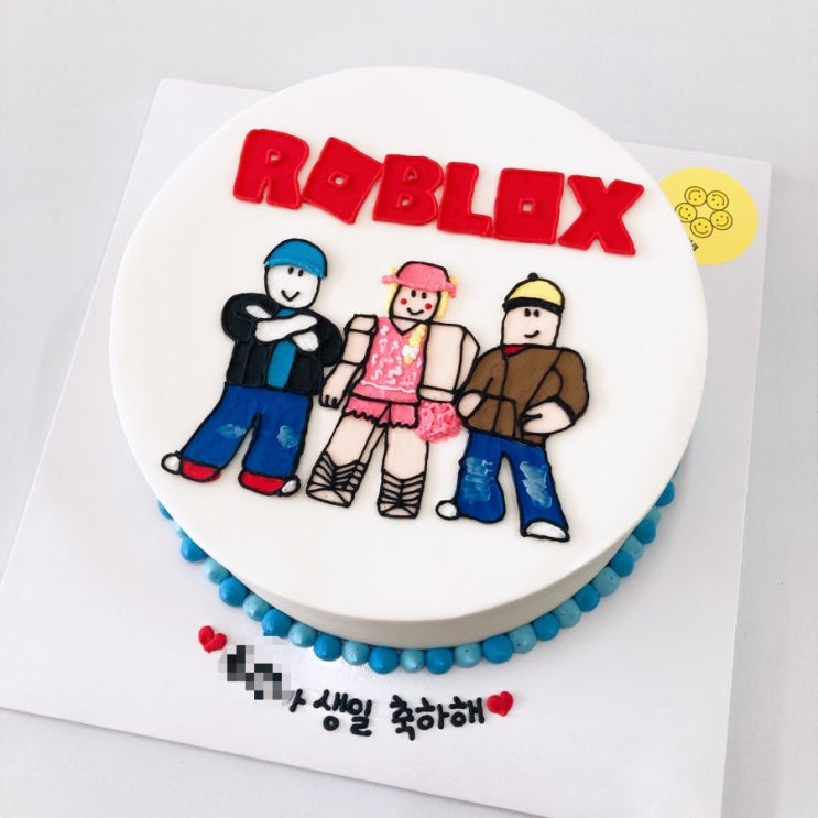  울산 동구 주문제작 빅스마일케이크; 캐릭터케이크, 로블록스,미니언즈,메이플,스누피,키티,루피,마시마로케이크