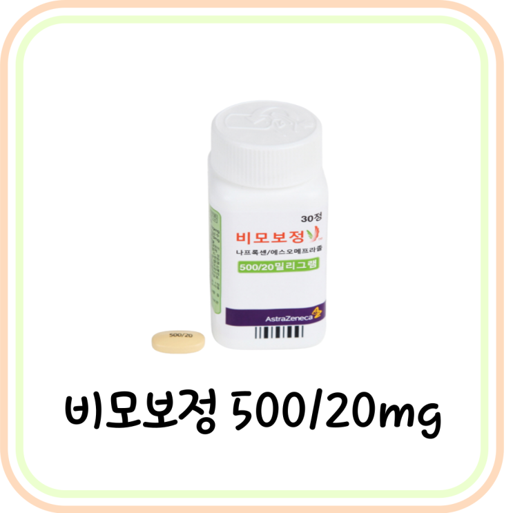  [관절염 약] 비모보정 500/20mg 효능 및 부작용 (# 에스오메프라졸)