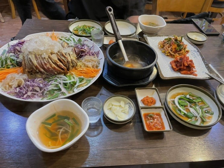 수원 북문 영화동 맛집 한방전주콩나물국밥족발 여름별미 냉채족발