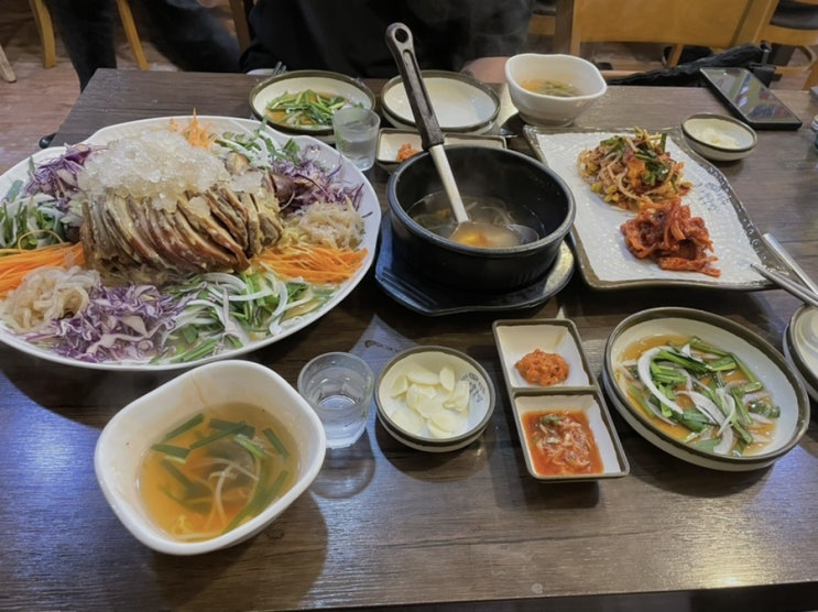  수원 북문 영화동 맛집 한방전주콩나물국밥족발 여름별미 냉채족발