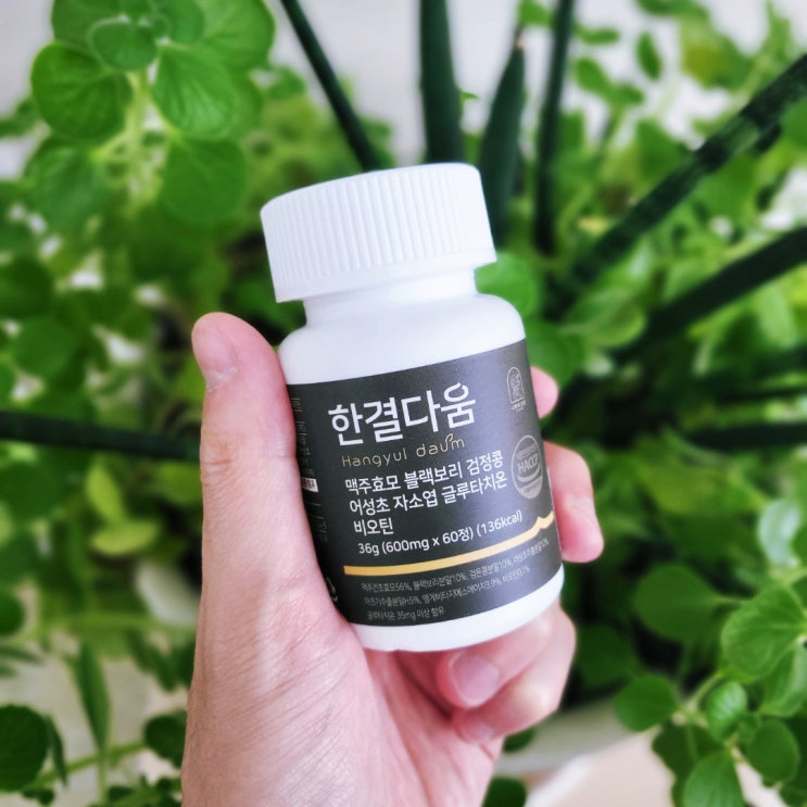  힘없는 머리카락과 원형탈모로 먹기 시작한 탈모 영양제 한결다움 맥주효모 비오틴