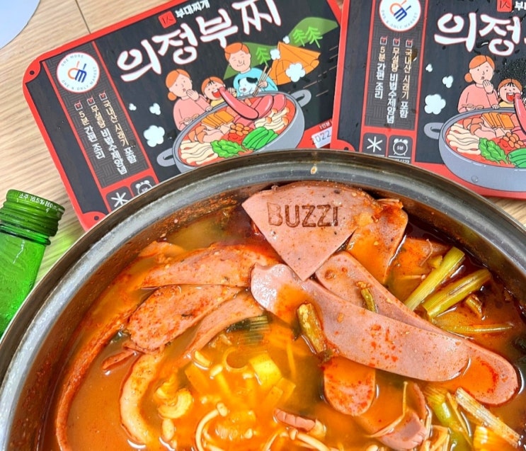  의정부찌 부대찌개밀키트 기본맛 매운맛