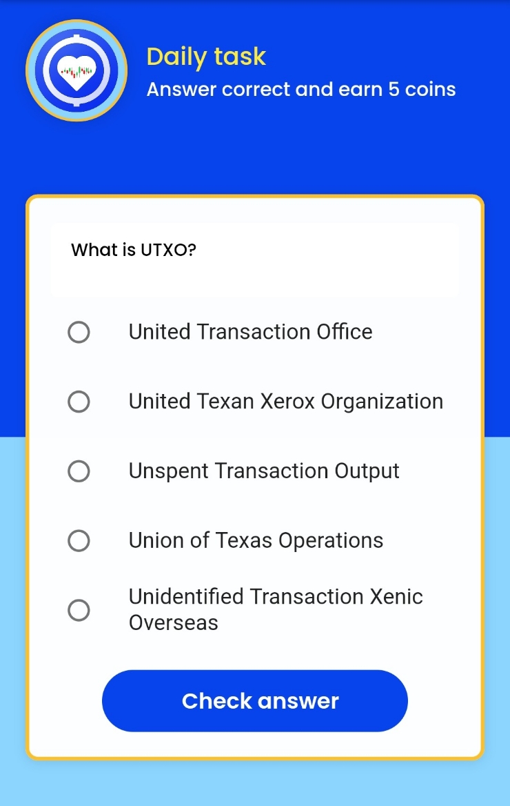 Remint daily tasks(레민트 일일퀴즈)   - What is UTXO? UTXO란?