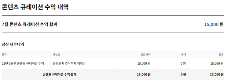  카카오뷰 7월 수익 정리(카카오뷰 3개월 차 방문자 수)