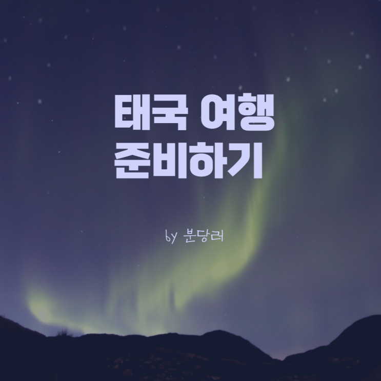 태국 여행 준비해보자!(내돈내산) 태국 여행 준비해보자!(내돈내산)