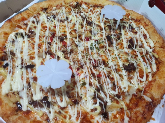  청주배달맛집 ) 꽃을피자 청주본점. 예쁘고 맛있는 피자!!!