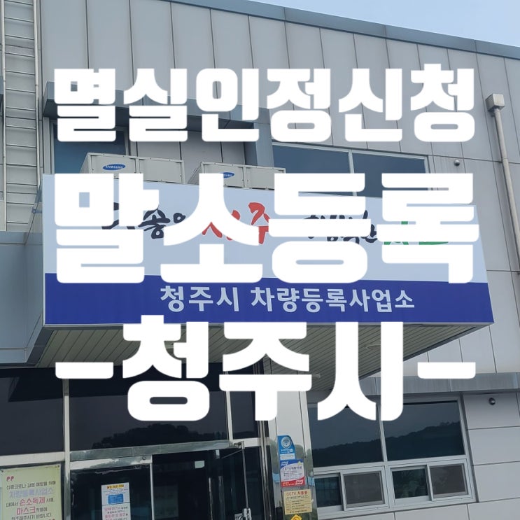  자동차 멸실인정 신청 및 말소등록 사례(청주)